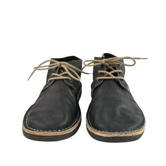 Brother Vellies Men's Black Leather Lace Up Round Toe Chukka Boots Size 9 - Picture 2 of 7